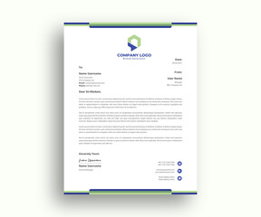 modern sleek corporate business letterhead design