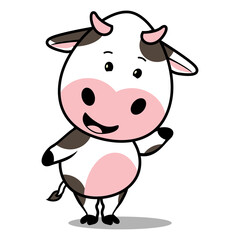 Obraz na płótnie Canvas cute cow mascot vector illustration