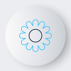 Line Flower icon isolated on white background. Sweet natural food. Colorful outline concept. Vector