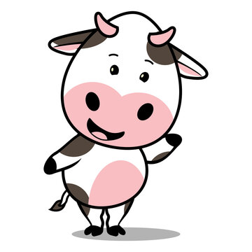 cute cow mascot vector illustration