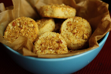 nut homemade cookies with almonds.