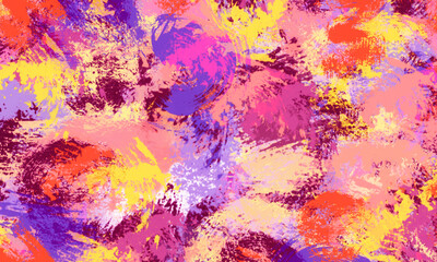 Fototapeta premium abstract oil background, brushstrokes in different colors. horizontal banner, copy space