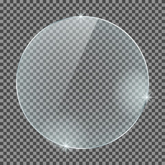 Glass plate isolated on a transparent background