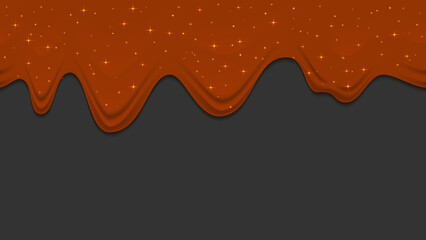 Dripping chocolate on dark background