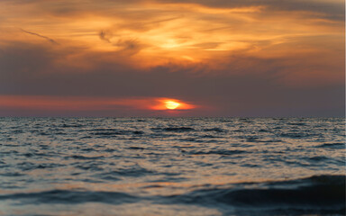sunset over the sea