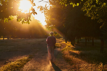 walking in the woods