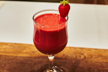 cocktail with strawberry