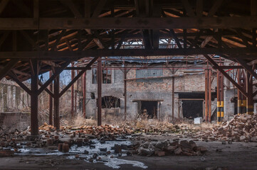 Fototapeta na wymiar Abandoned old factory in the Czech Republic