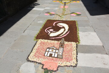 infiorata a pievepelago in occasione del corpus domini