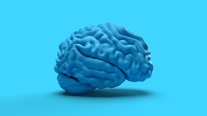 3d render human brain side view technology mind medicine headache