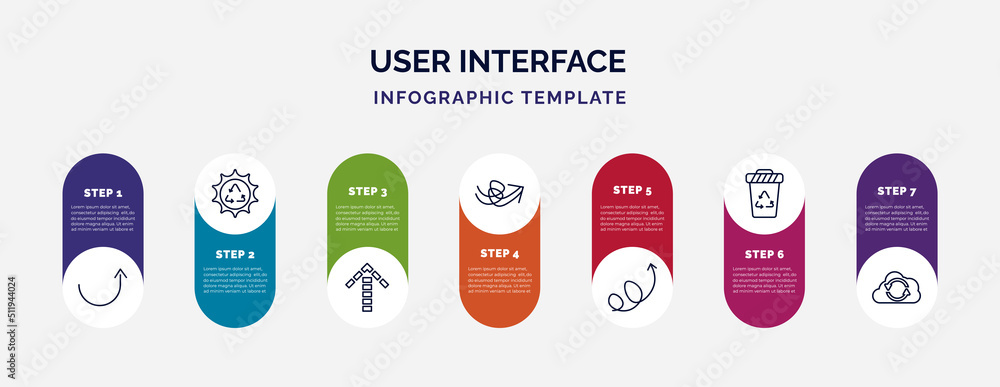 Poster infographic template with icons and 7 options or steps. infographic for user interface concept. incl