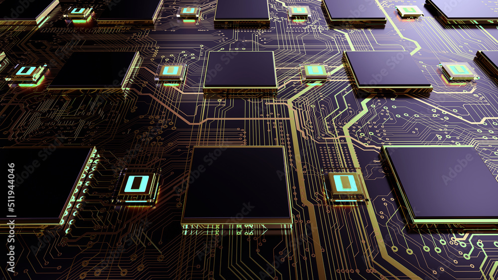 Poster Technology background/Technology background of the abstract computer motherboard, can be used in the description of technological processes, science. Can be used as digital dynamic wallpaper