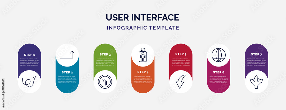 Poster infographic template with icons and 7 options or steps. infographic for user interface concept. incl