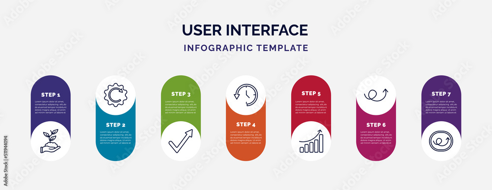 Poster infographic template with icons and 7 options or steps. infographic for user interface concept. incl