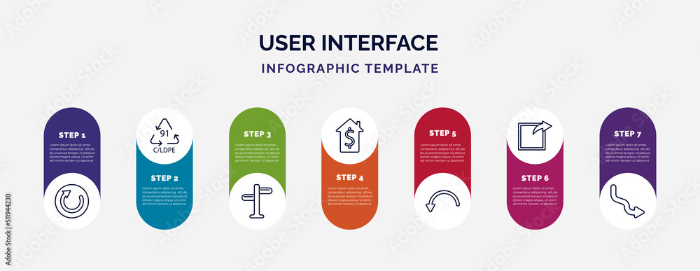 Poster infographic template with icons and 7 options or steps. infographic for user interface concept. incl