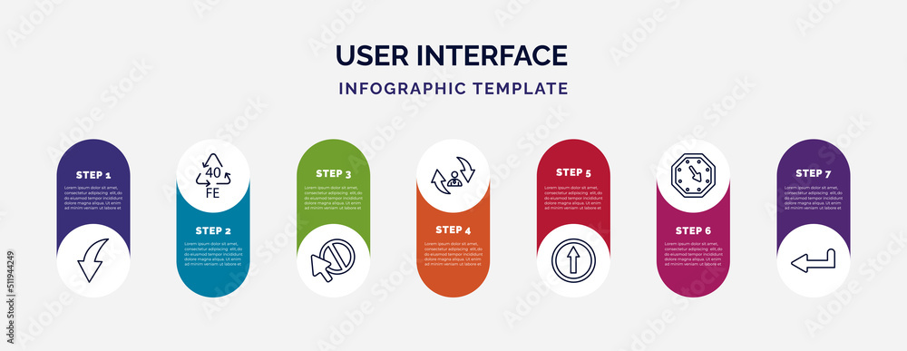 Poster infographic template with icons and 7 options or steps. infographic for user interface concept. incl