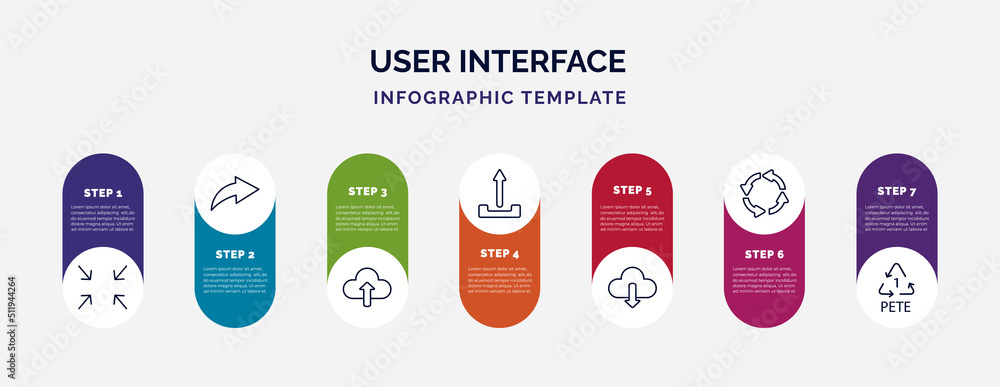 Poster infographic template with icons and 7 options or steps. infographic for user interface concept. incl