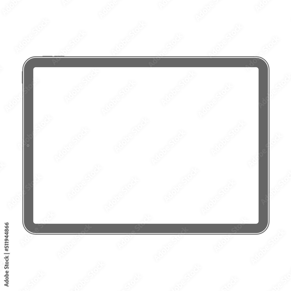 Poster tablet mockup with empty flat display