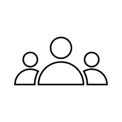 Hierarchy, leader, teamwork outline icon. Line art vector.