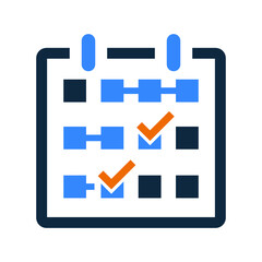 Iteration, schedule icon. Glyph style vector EPS.