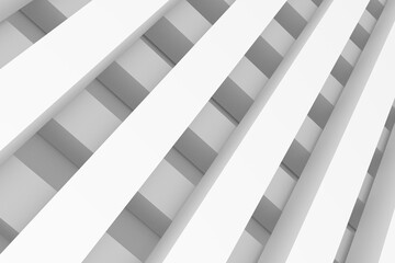 Abstract grey and white background with lines and stripes for business illustrations, 3D rendering