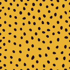 Cheetah skin seamless pattern background. Vector illustration in cartoon flat style.