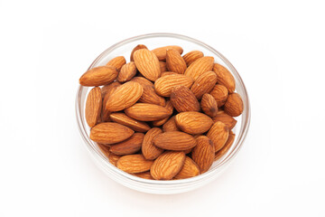 Delicious almond nut raw piece for vegan. Almond full macro shoot nuts healthy food ingredient 