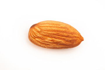 Delicious almond nut raw piece for vegan. Almond full macro shoot nuts healthy food ingredient 