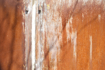 .Iron, rusty texture.