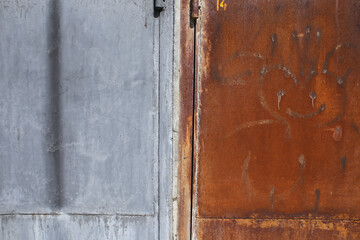 .Iron, rusty texture.