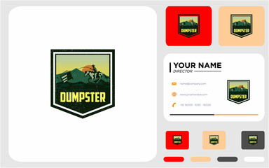 dumpster vector logo design