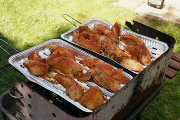 grilled meat in the garden grilling time 