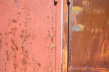 .Iron, rusty texture.