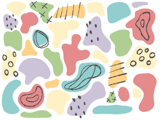 Colorful abstract shapes and textures