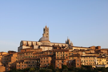 Fototapeta premium Vista para a catedral de Siena
