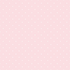 Pink polka dot seamless pattern