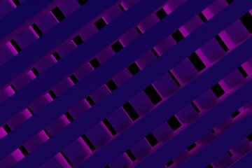 Abstract color purple and blue dark background with lines and stripes for business illustrations, 3D rendering