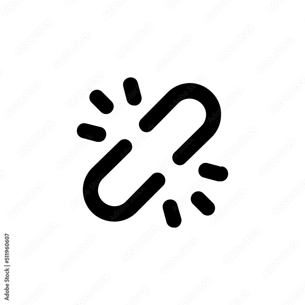 Aufkleber unlink vector icon. isolated broken link icon vector design. vector eps 10