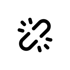 Unlink vector icon. Isolated broken link icon vector design. Vector EPS 10