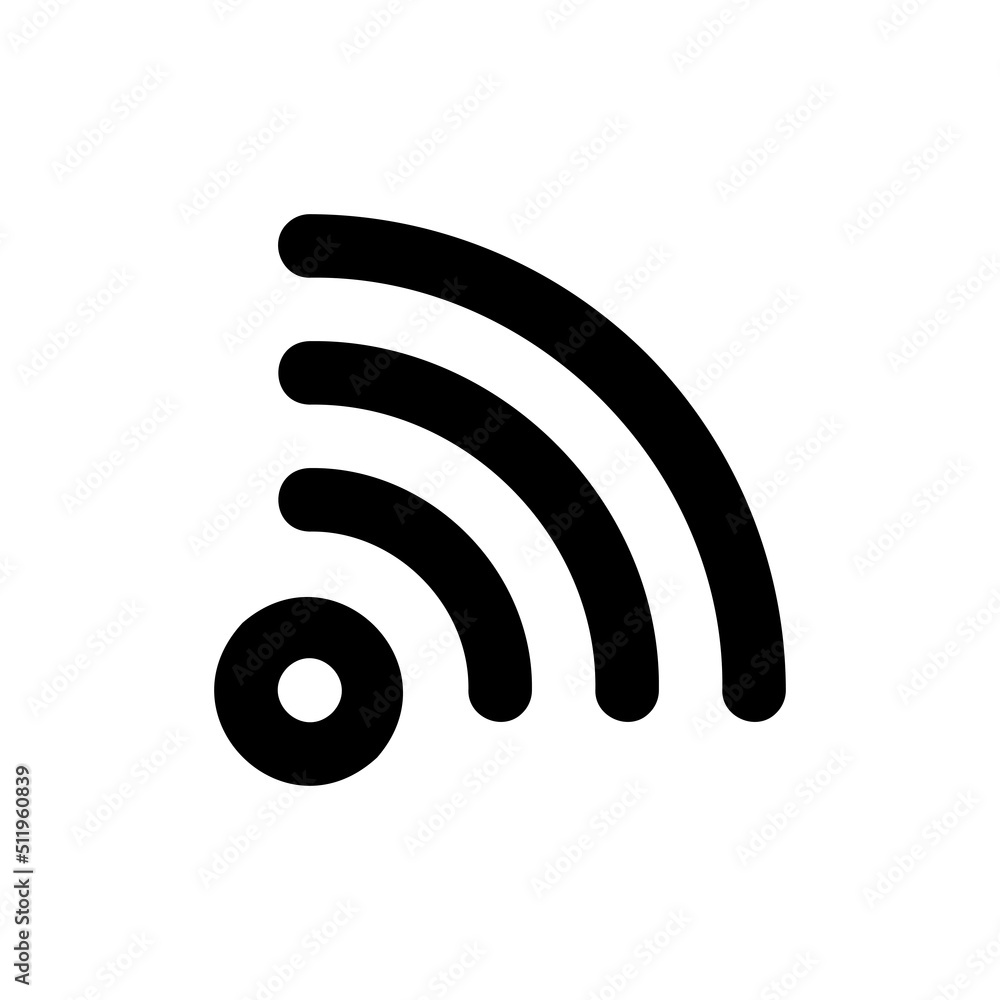 Poster icon rss feed vector symbol. signal level or wifi icon isolated on white background. vector eps 10
