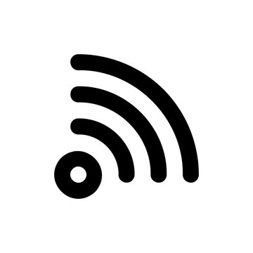 Icon Rss Feed vector symbol. Signal level or wifi icon isolated on white background. Vector EPS 10