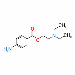 chemical structure of Procaine (C13H20N2O2)