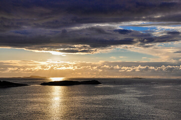 sunset over the ocean