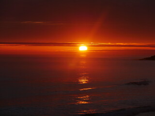 sunset over the sea