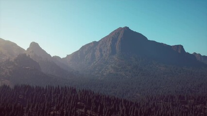 aerial view of canadian rockies mountain