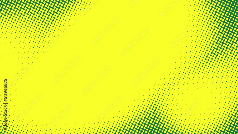 Poster dots halftone yellow green color pattern gradient texture background.