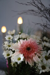 pink gerbera and daisy bouquet - 511965816