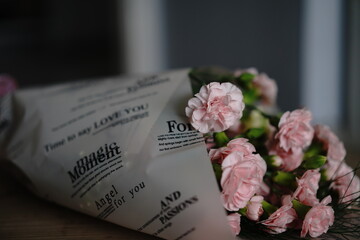 pink carnations and a bouquet - 511965851