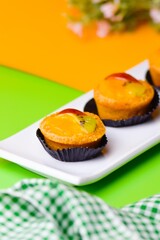 Assorted delicious homemade colorful cakes