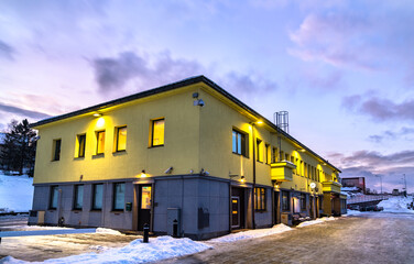 Narvik station building in Nordland, Polar Norway